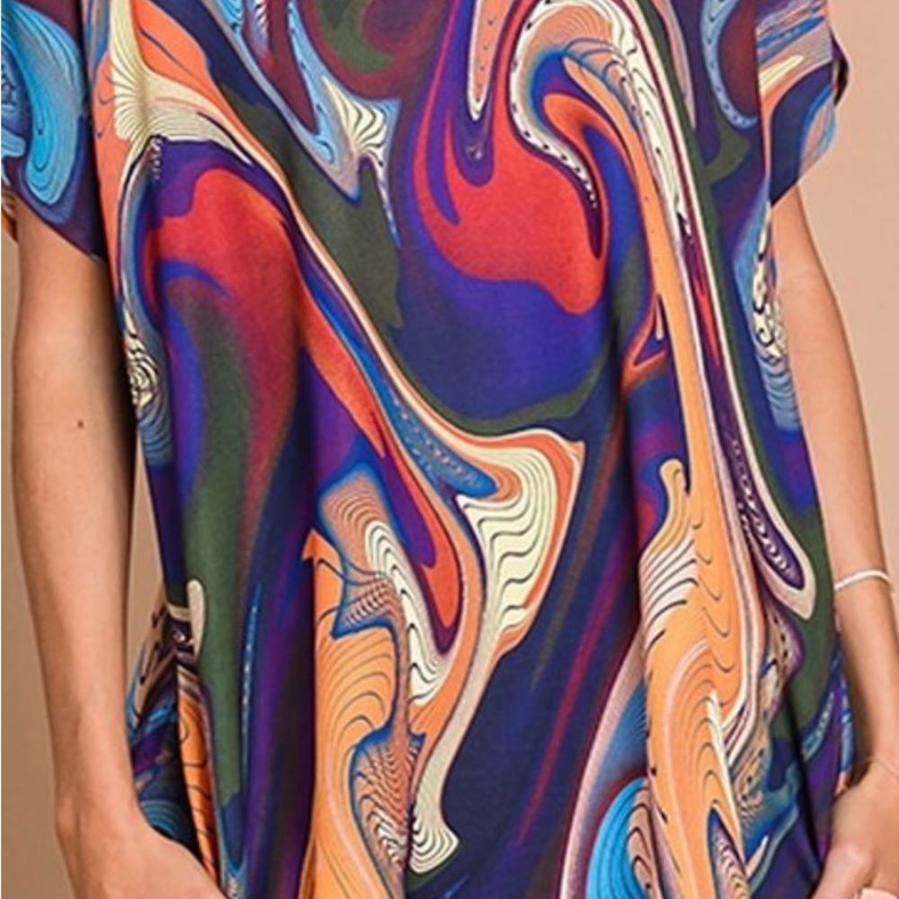 Colorful Abstract Pattern Dress (large) - Picture 3 of 7